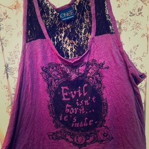 Once Upon A Time - Asymmetrical Purple Tank Top